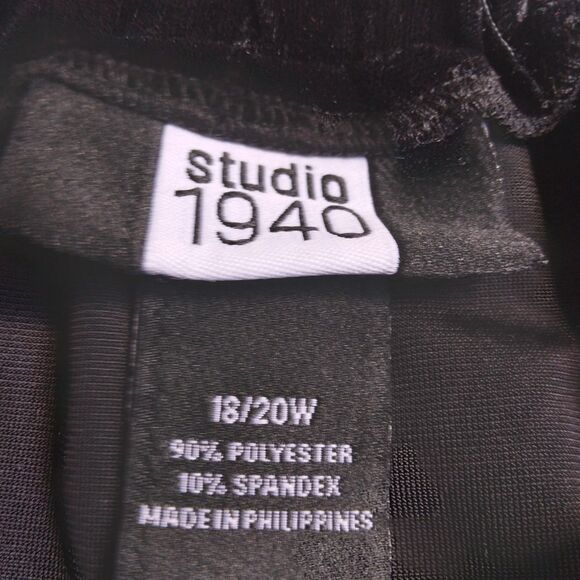 Studio 1940 Black Velour Skirt Goth Dark Fairy Whimsigoth Women's Size 18/20W - Picture 5 of 5